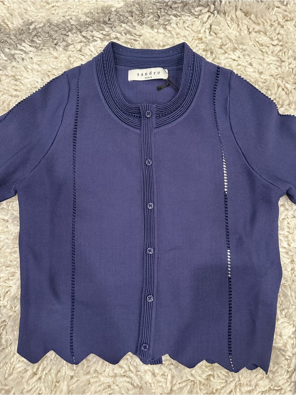 Sandro scalloped knit cardigan - NWT size 1/small